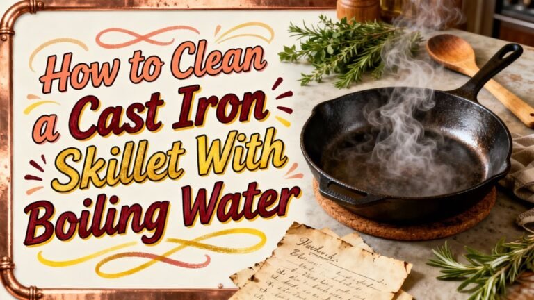 boiling water skillet cleaning