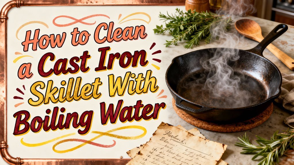 boiling water skillet cleaning