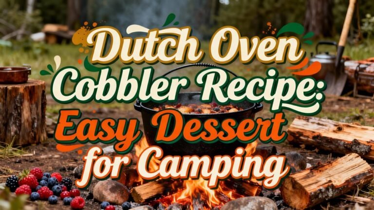 camping dessert in dutch oven