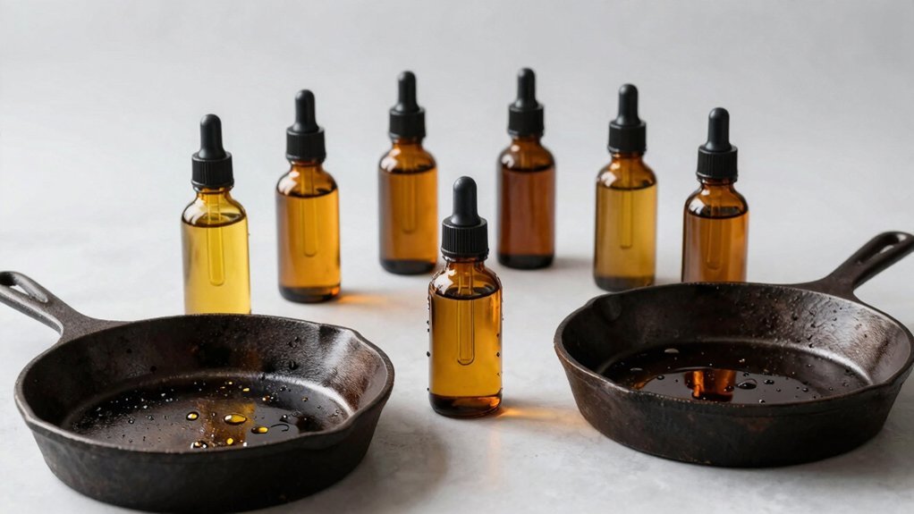 cast iron seasoning grapeseed oils