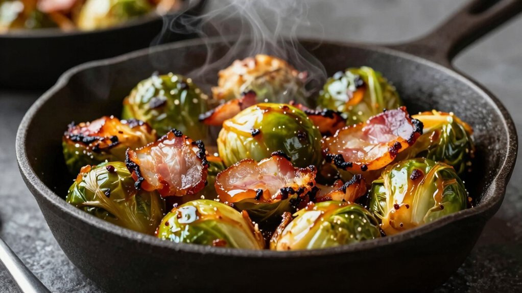 cast iron skillet brussels sprouts