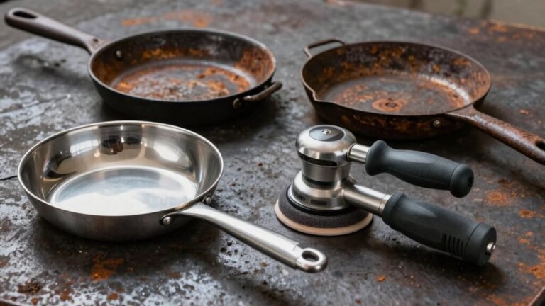 cast iron skillet restoration tools