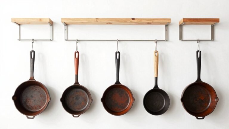 cast iron skillet storage racks