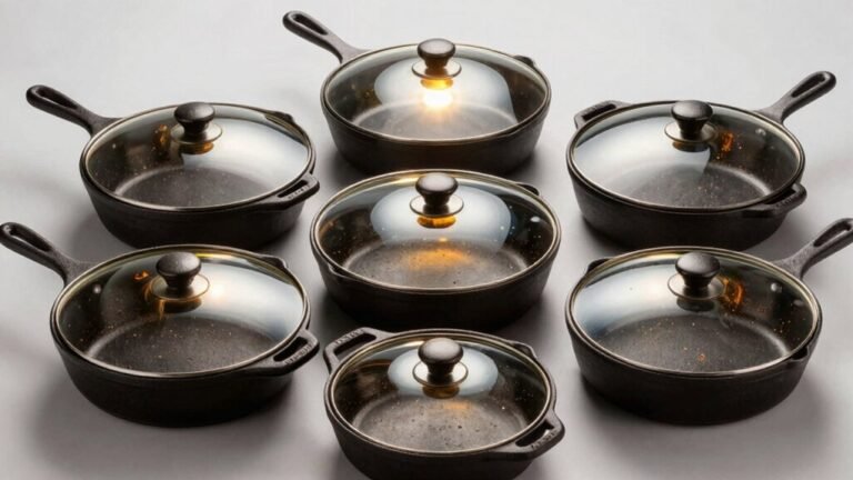 cast iron skillet with glass lid