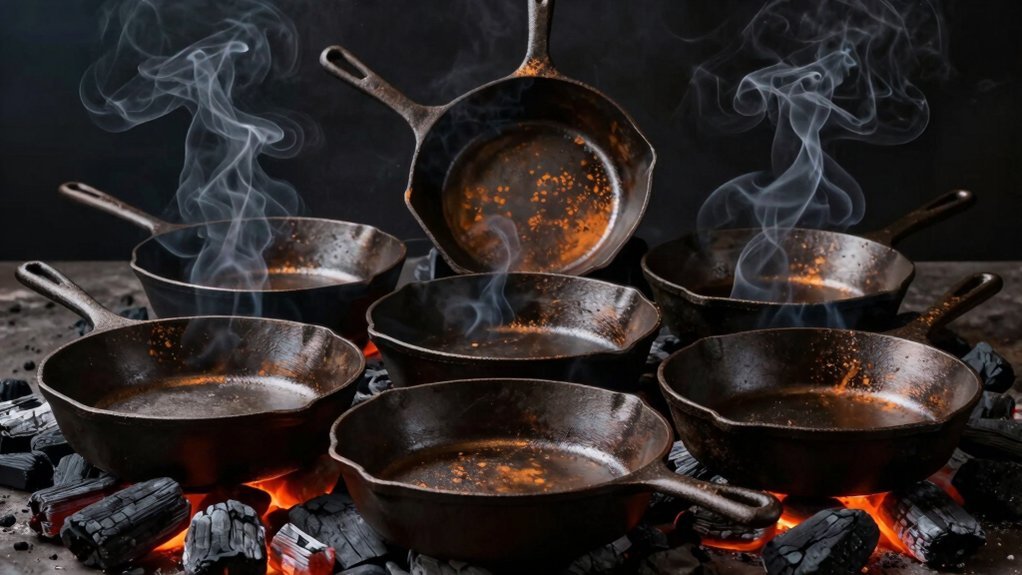 cast iron skillets for charcoal grilling