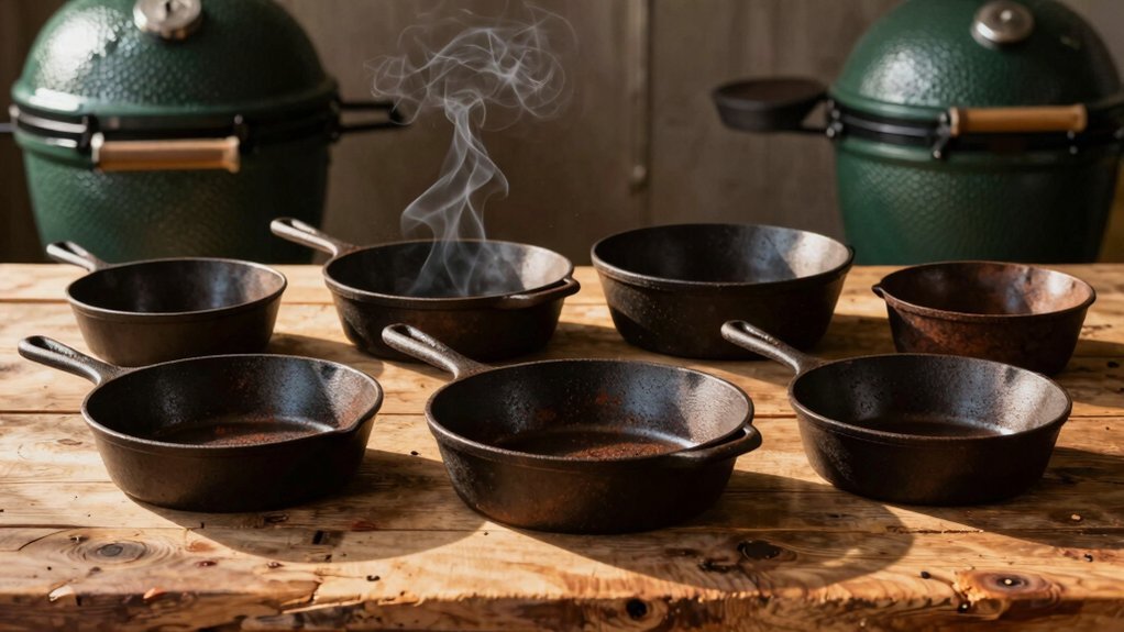 cast iron skillets for green egg