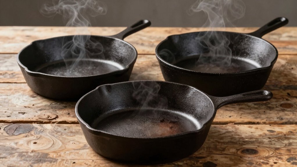 cast iron skillets with even heat