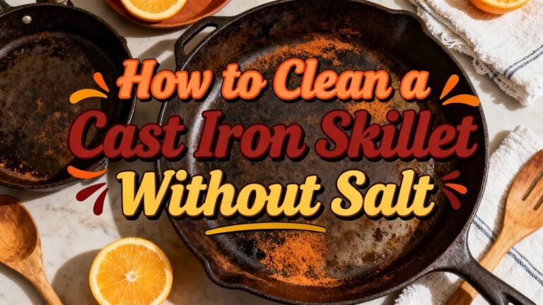 cleansing cast iron skillet