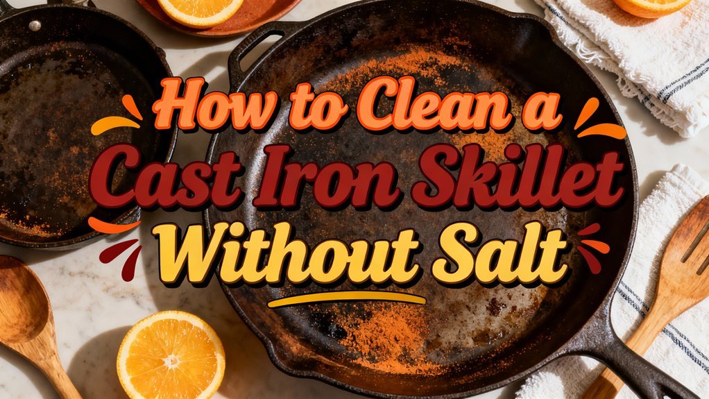 cleansing cast iron skillet