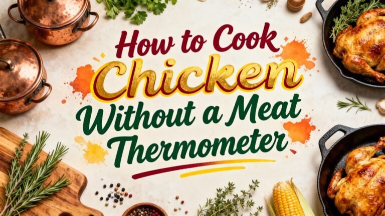 cook chicken safely without thermometer