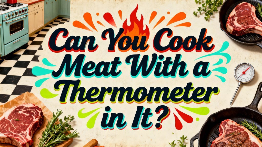 cooking meat with thermometer