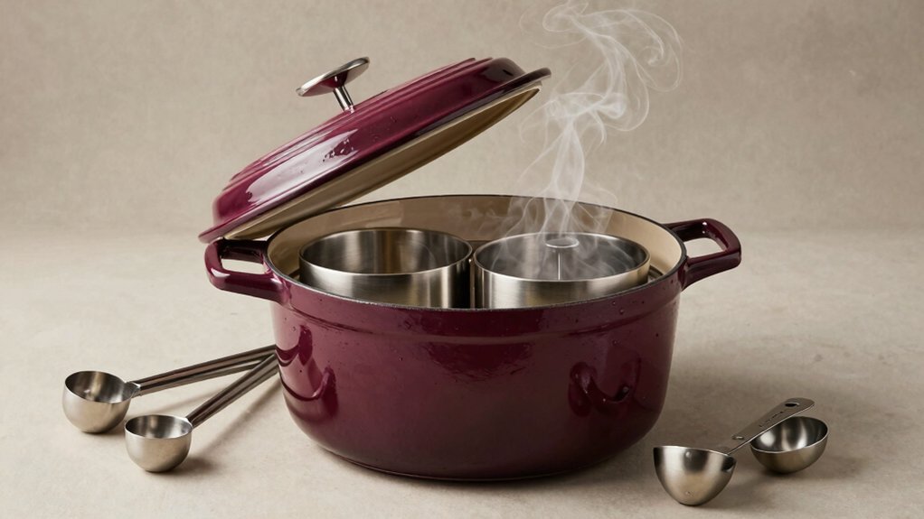 dutch oven the steamer setup