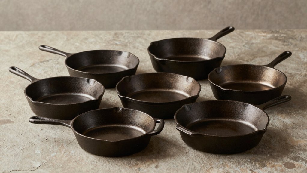 evenly heated cast iron skillet