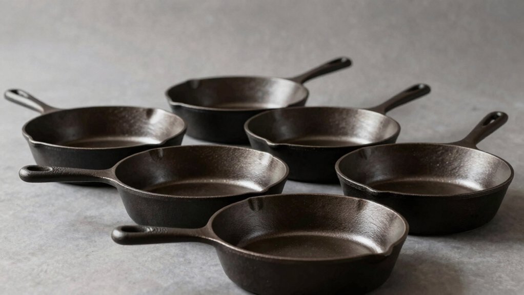 evenly heating cast iron skillets with rubber