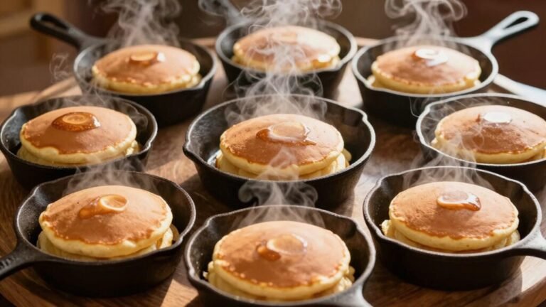 fluffy pancake making cast iron skillets