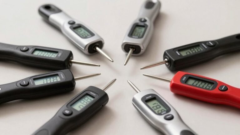 food probe thermometers displaying temperature
