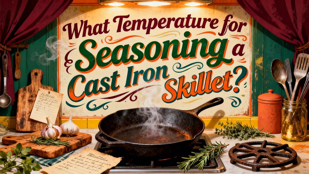 ideal seasoning temperature range