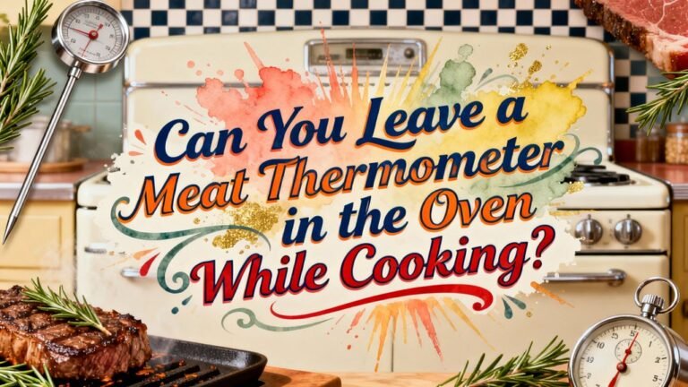 leave meat thermometer inside