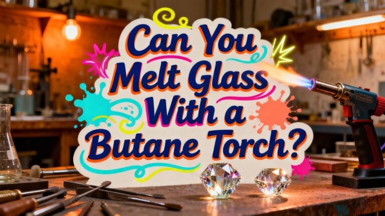 melt glass butane torch
