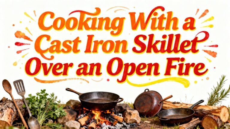 open fire skillet cooking