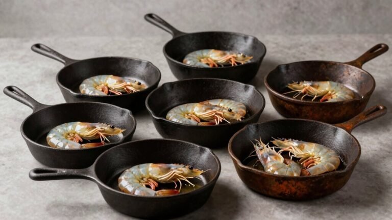 perfect shrimp in cast iron