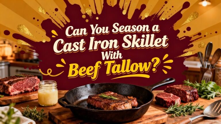 season skillet with tallow