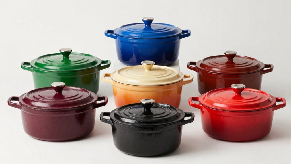 seven quart enameled cast iron dutch