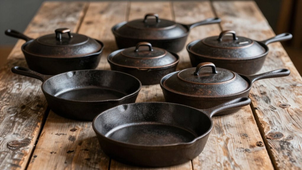 small cast iron skillets with lids