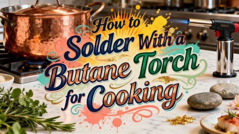 soldering food with flame