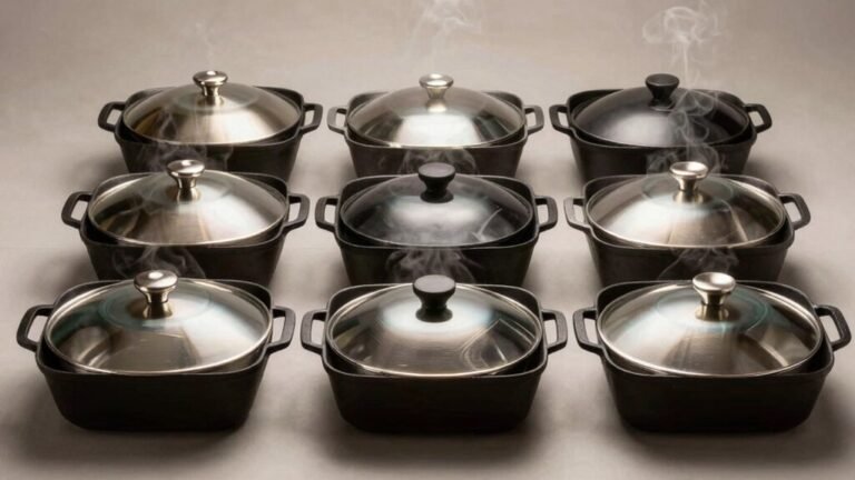 square cast iron skillets heat sealing lids