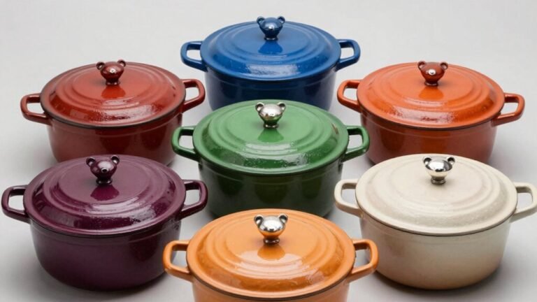 traditional round dutch ovens bear knob