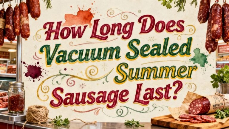 vacuum sealed summer sausage longevity